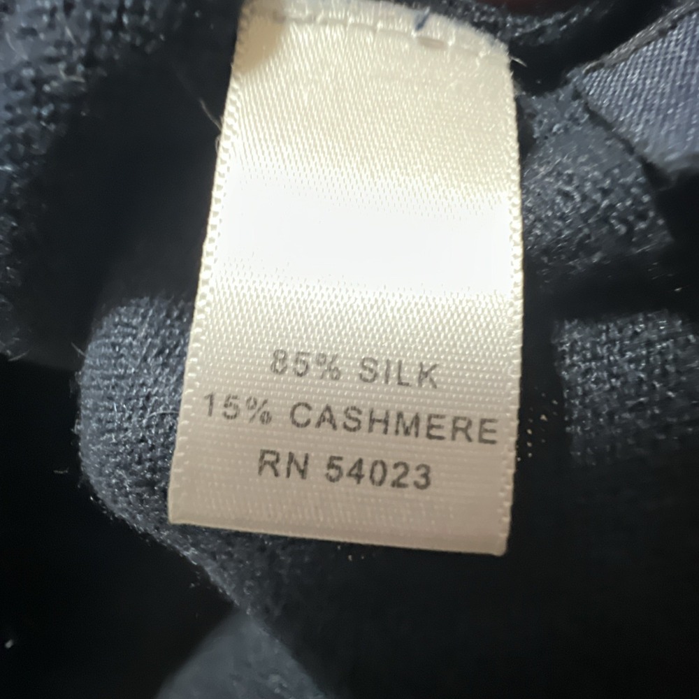 Banana Republic Mens Silk Cashmere V-Neck Sweater Navy Blue Large RN 54023 - Picture 5 of 10